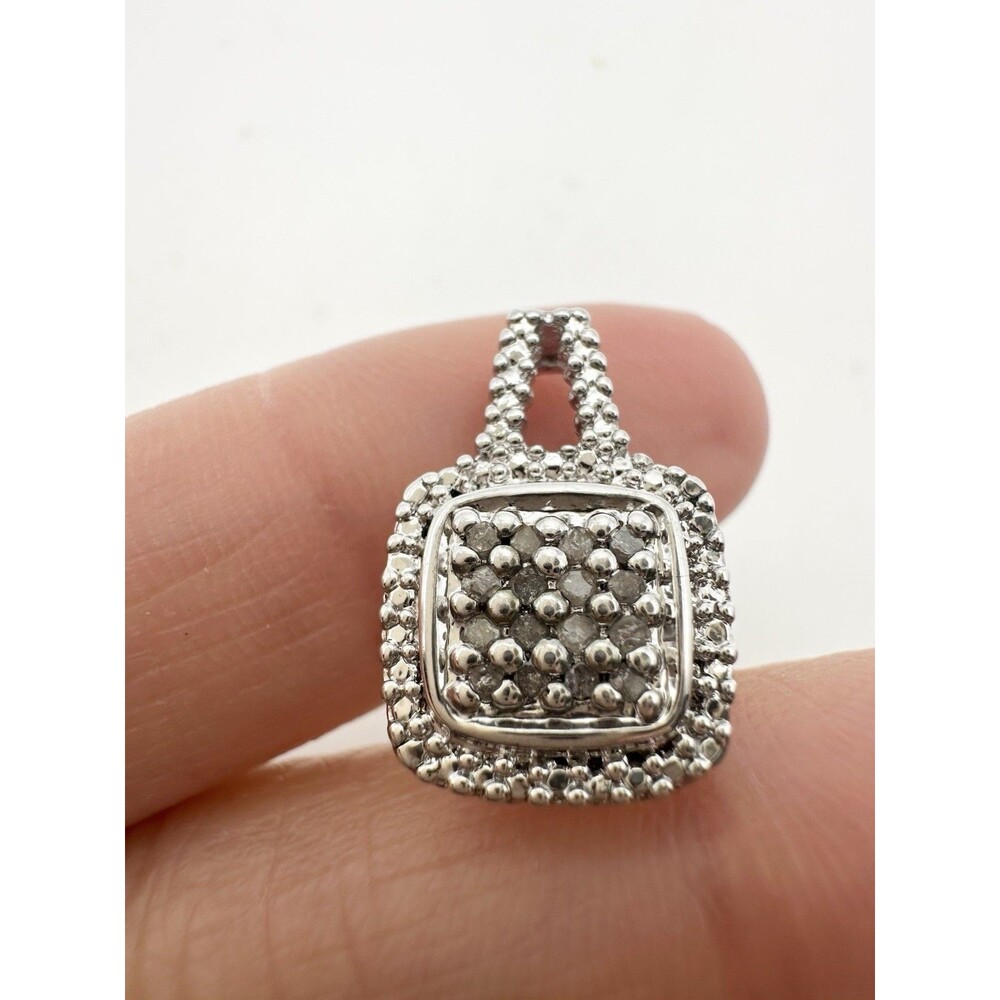 Platinum Plated Genuine Diamond Pendant